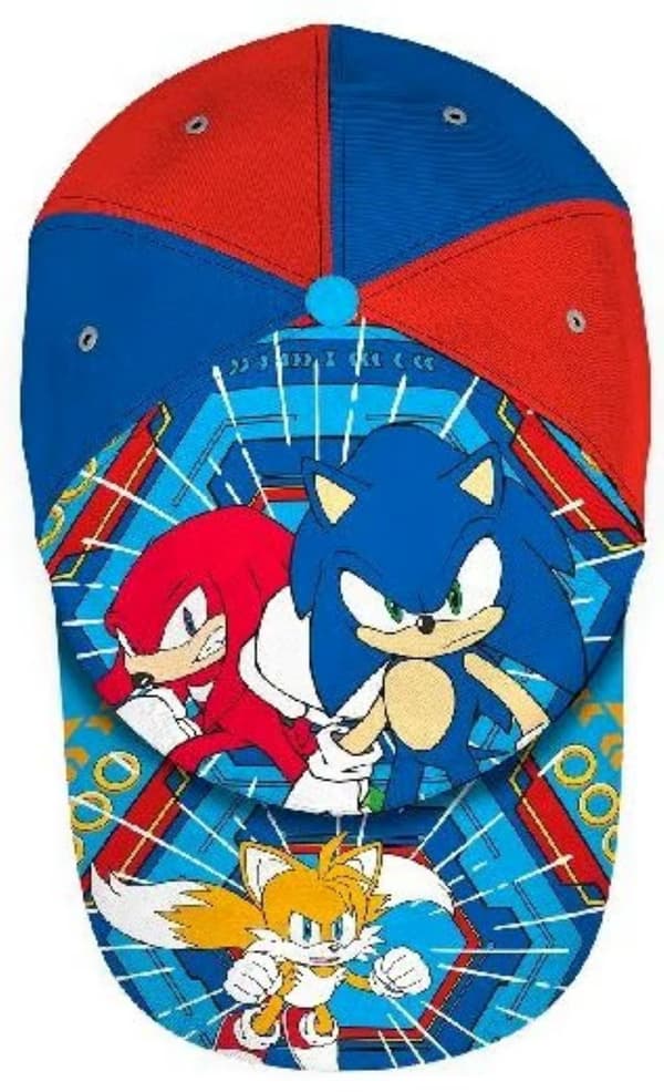Sonic the Hedgehog kasket Blå/Rød Red 52