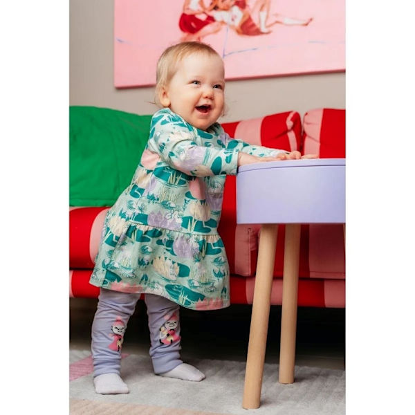 Muumi Näckrosdamm mekko vauvan mintunvihreä LightGreen 68