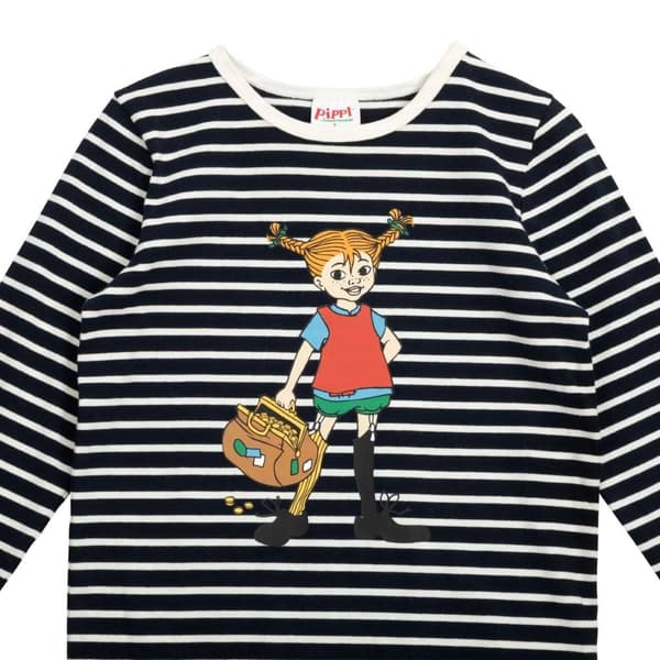 Pippi Langstrømpe Rich Pippi sweater mørkeblå DarkBlue 122
