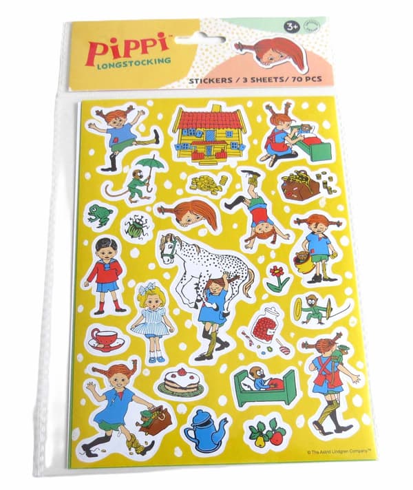 Peppi Pitkätossu -tarrat Multicolor