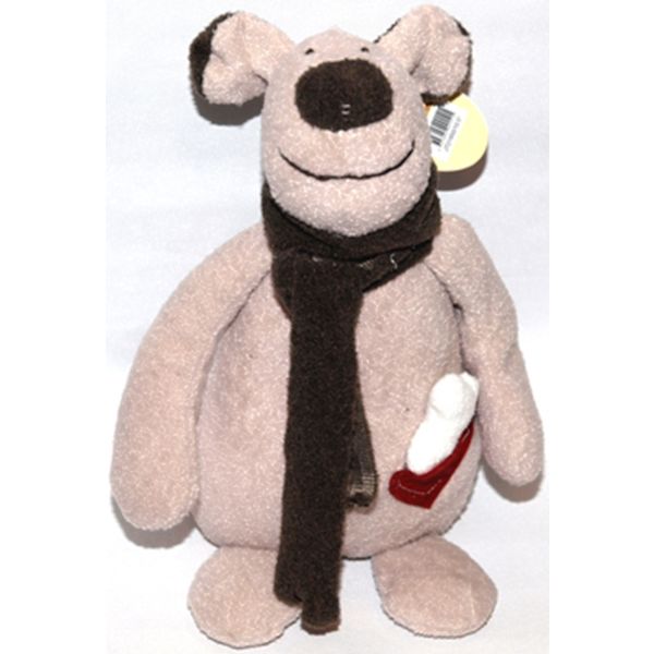 Bløddyr. Hund, 26 cm Kariboo Beige