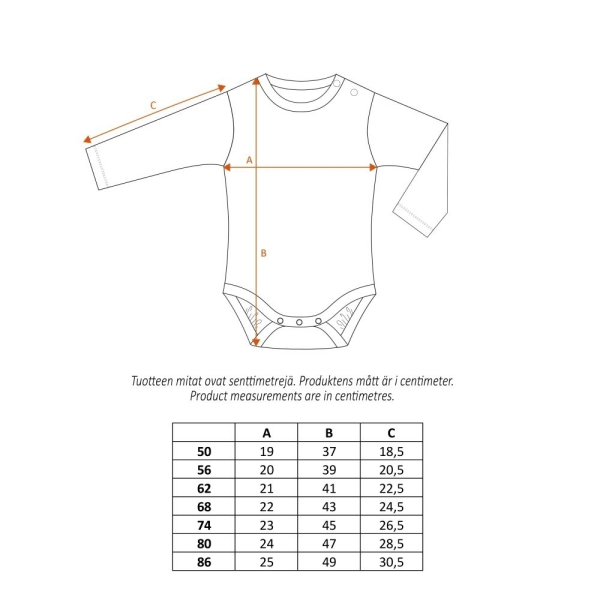 Mumin Mys kalas-body persika LightOrange 80