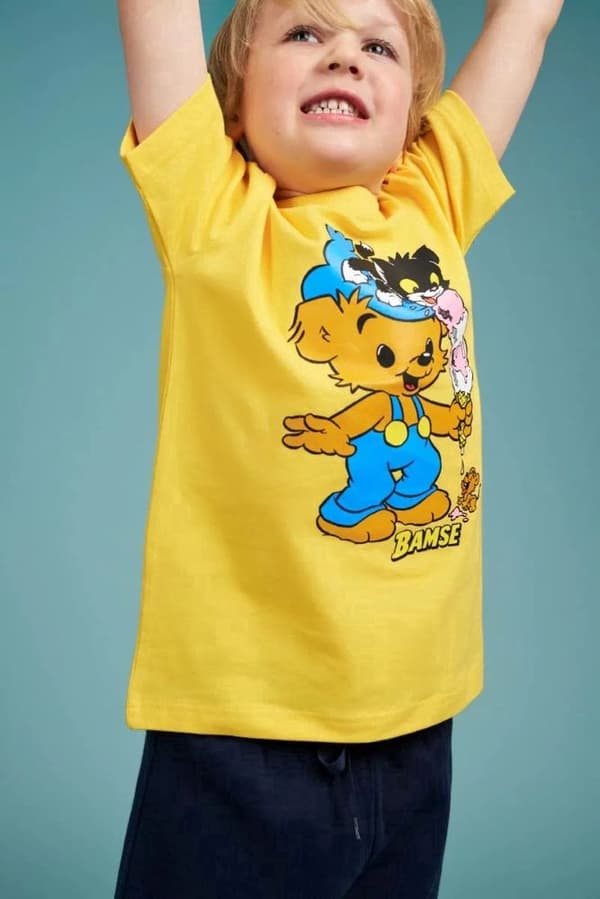 Bamse Isvaffel T-shirt Gul Yellow 110