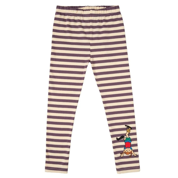 Pippi Långstrump - raidalliset legginsit, violetti Purple 122