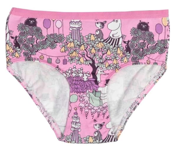 Mumin Skördefest-trosor 2 st rosa Pink 86/92