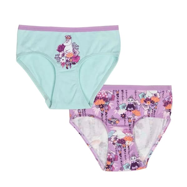 Mumin Blomkrans trusser 2 stk lilla Purple 86/92