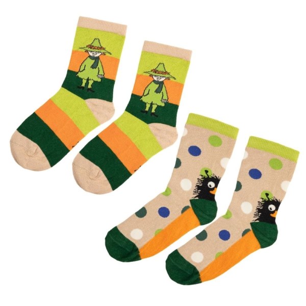 Mumin  Snusmumriken-strumpor 2st beige MultiColor 31/34