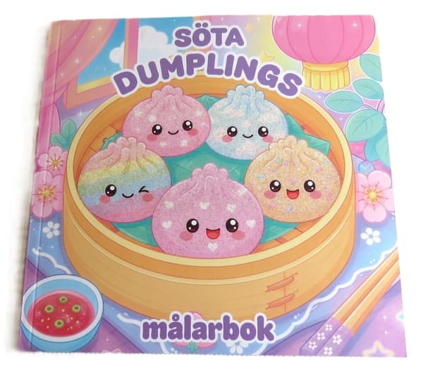 Söta Dumplings målarbok Lila