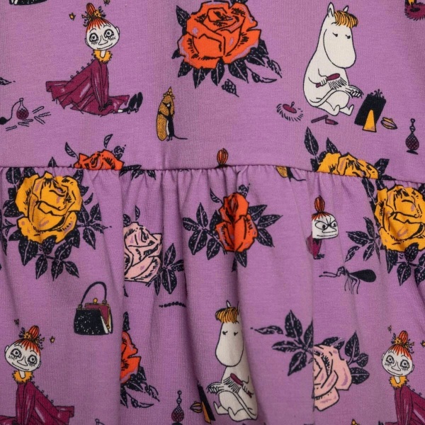 Mumin - Rosor klänning lila Purple 98