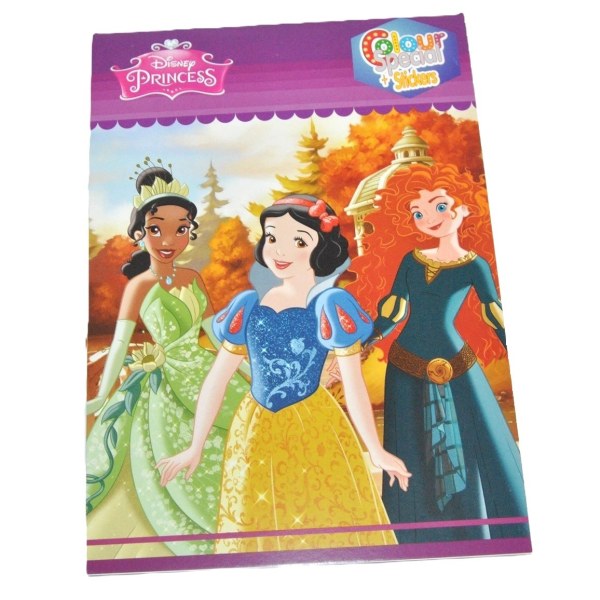 Disney Princess målarbok med stickers multifärg