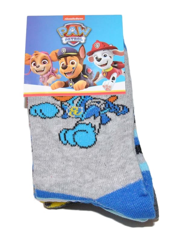 3-pack Paw patrol strumpor Grå Grey 27/30