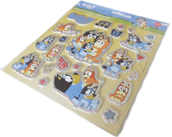 Bluey skum stickers Gul