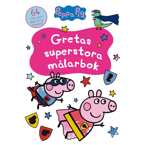Greta Pig Gretas super store malebog Multicolor