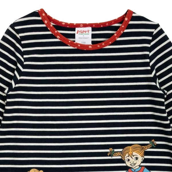 Peppi Pitkätossu Ystävät -mekko, tummansininen DarkBlue 122
