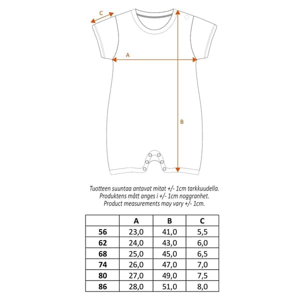 Mumin Ledighet-playsuit 2 ljusgrön LightGreen 86 cl