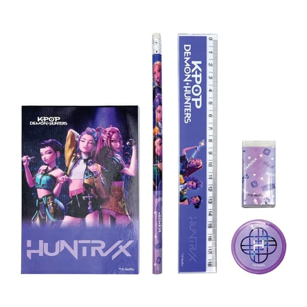 K-pop Demon Hunters skrivmaterial set 5 delar Lila