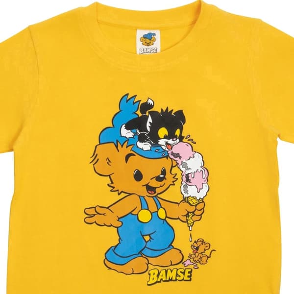 Bamse Glasstrut t-shirt gul Yellow 110