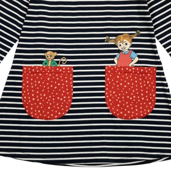 Peppi Pitkätossu Ystävät -mekko, tummansininen DarkBlue 122