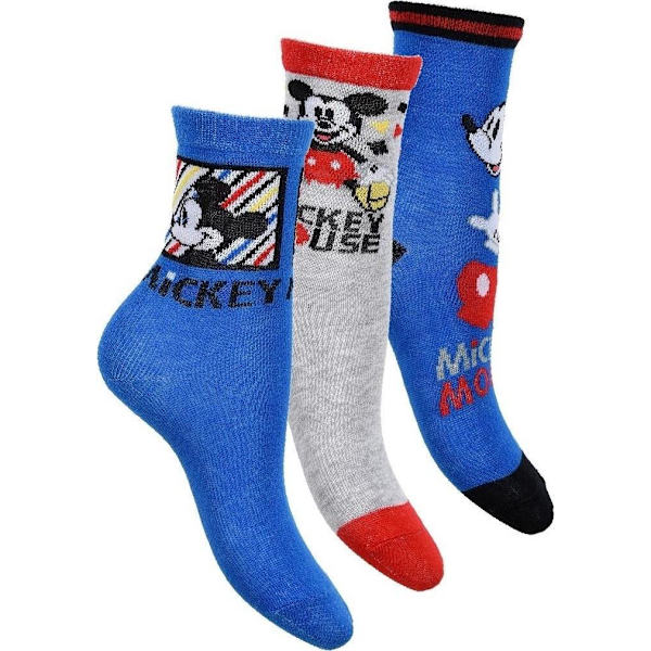 Mickey Mouse sokker 3-pak - Grå / Blå 31/34 Blue 31/34