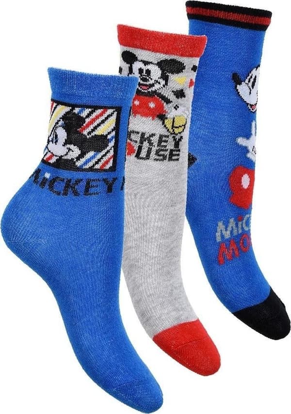 Musse Pigg strumpor  3-pack - Grå/Blå 31/34 Blue 31/34