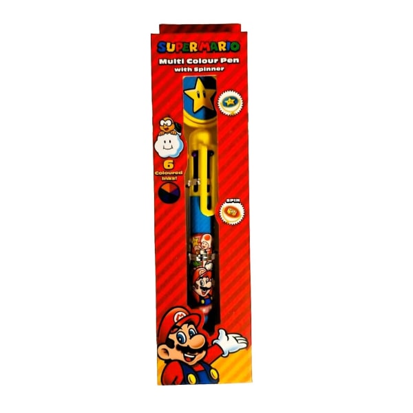 Super Mario Multifärg-penna 6 färger Gul