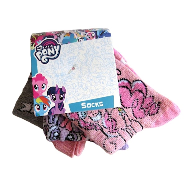 3 kpl My Little Pony Socks -sukat 23.26 Multicolor