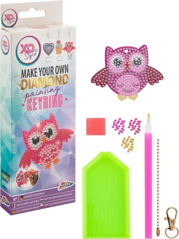 Diamant maleri nøglering Ugle Multicolor