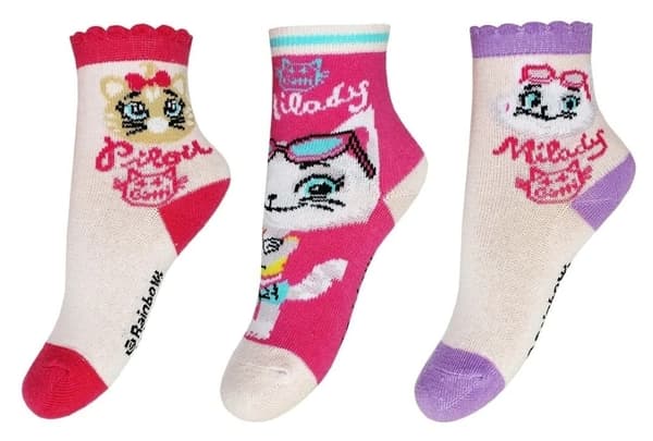 3-pack 44 cats strumpor rosa MultiColor 27/30