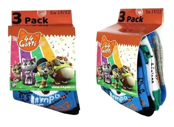 3-pack 44 cats strumpor MultiColor 27/30