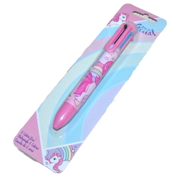 Unicorn Multifärg-penna 6 färger Rosa