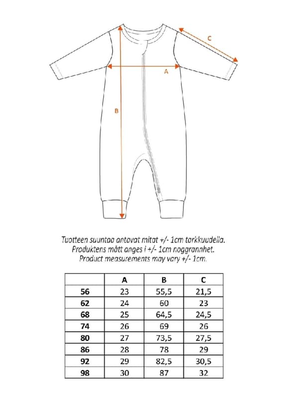 Mumi Dovendyr pyjamas sort/hvid White 74