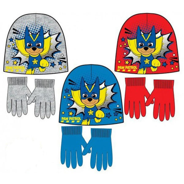 Paw Patrol hattu + lapaset 52 cm Red 52 cm Röd 