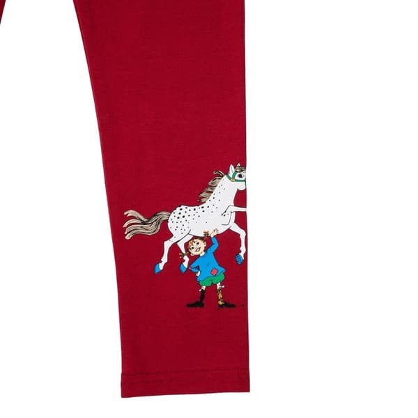 Pippi Langstrømpe Superstærke Leggings Mørkerøde DarkRed 86