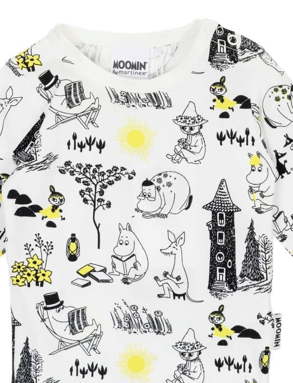 Mumi-body sort/hvid White 56