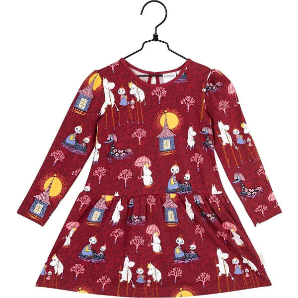 Moomin Flood kjole WineRed 92