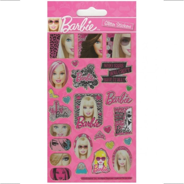 Barbie glitter stickers Rosa