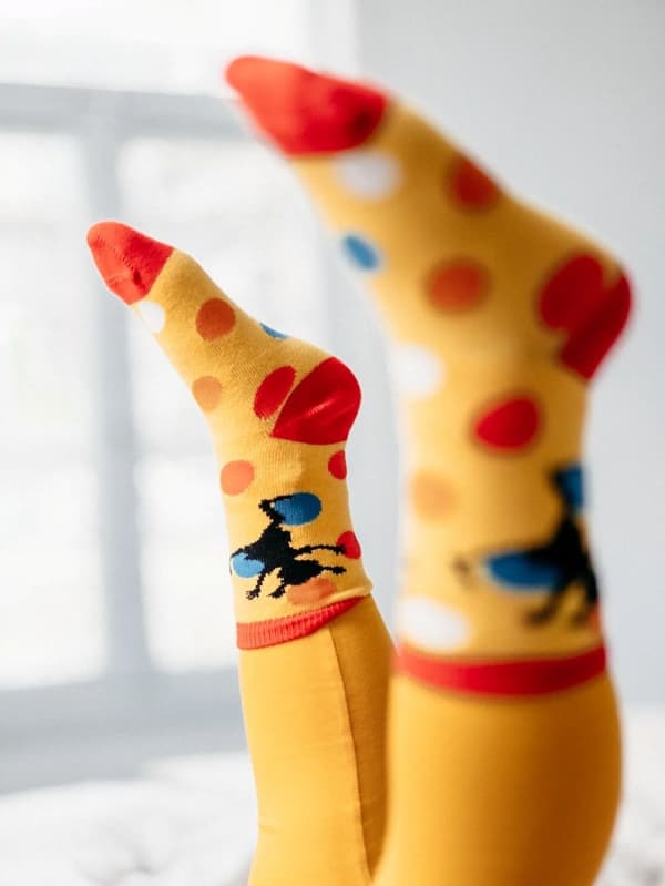 Pippi-strumpor 2-pack gul 23/26 MultiColor 23/26
