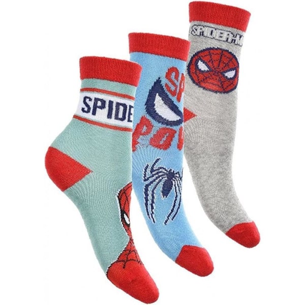 3-pack Spider-Man strumpor MultiColor 31/34 Röd/Grön/Ljusblå