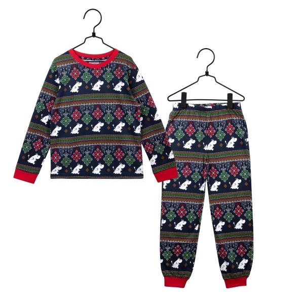 MUMIN - Ornament pyjamas barn mörkblå DarkBlue 86/92