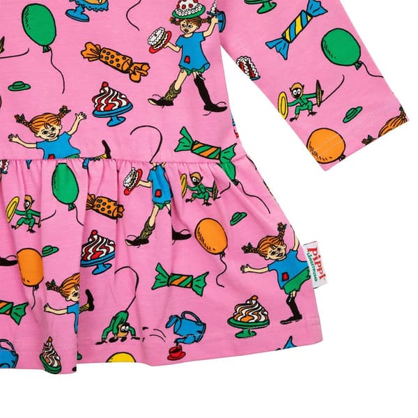 Peppi Pitkätossu Juhlapeppimekko vauvanpinkki Pink 62