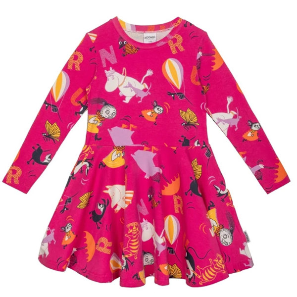 Mumin Fjäril Klänning Cerise 98