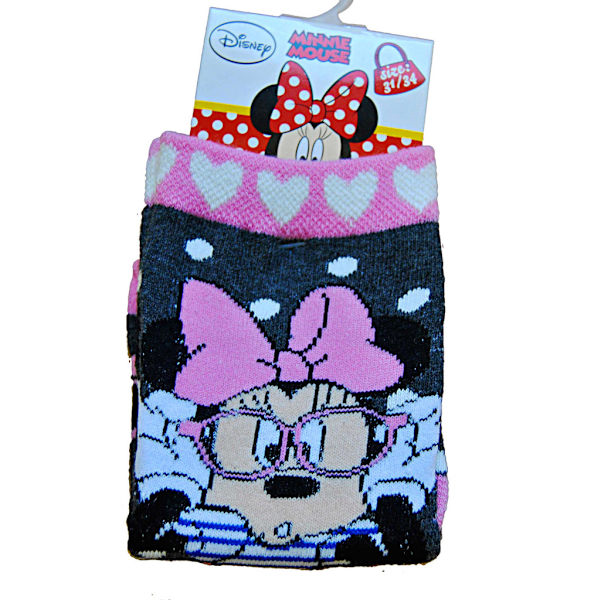 1 par sokker med Minnie Mouse - Grå, 31/34 Grey 31/34