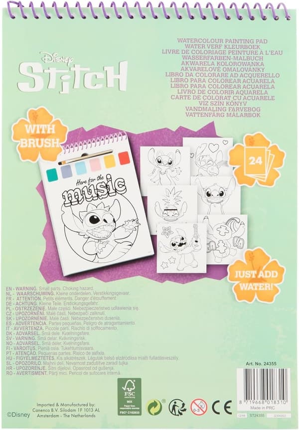 Disney Stitch -vesivärityskirja Multicolor