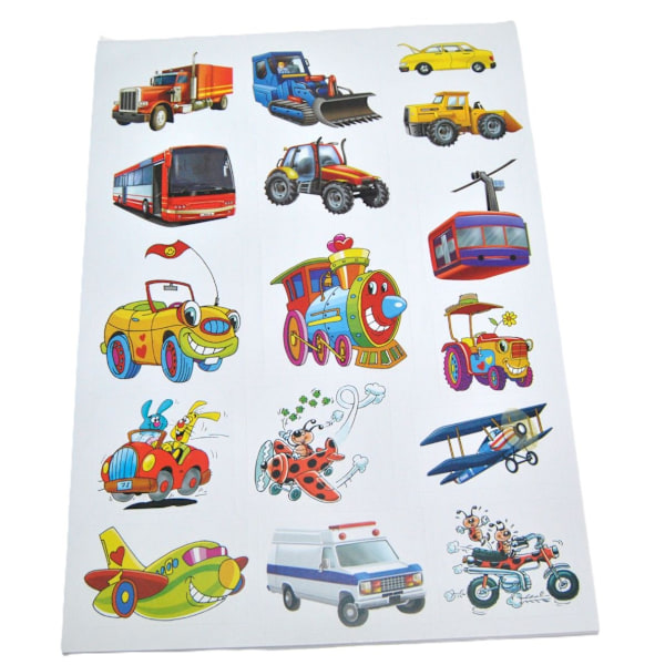 Ritblock, Bil med stickers multifärg