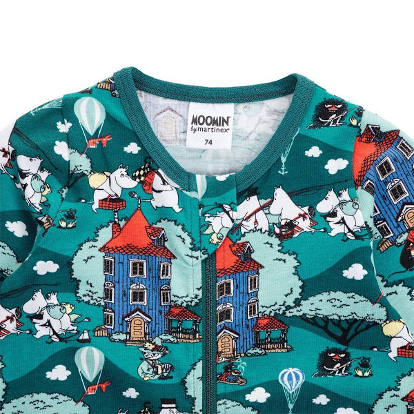 Mumin Gård-pyjamas teal Green 80