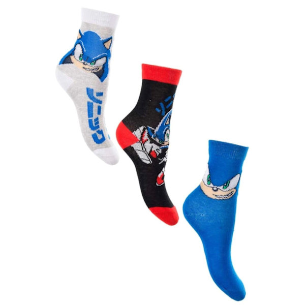 3-pack Sonic strumpor 23/26 multifärg