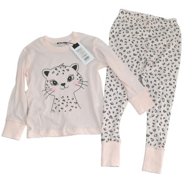 2-osainen pyjama, jossa Leopard 98/104 Light pink 98/104