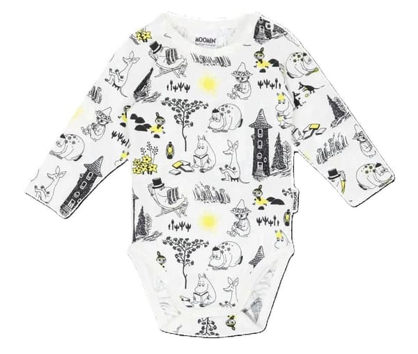Mumi-body sort/hvid White 86