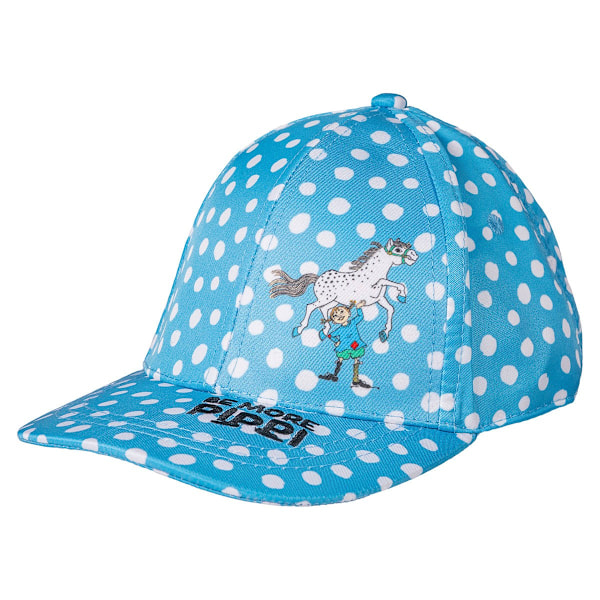 Pippi Langstrømpe Polka Dot Cap Lyseblå Light blue