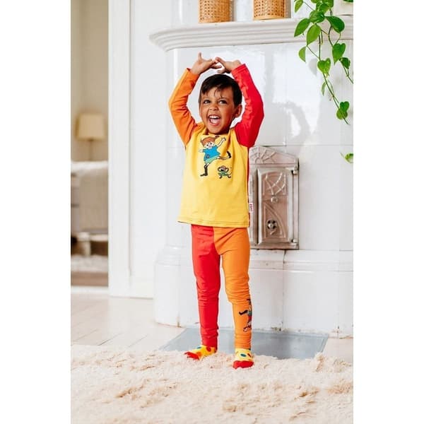 Pippi Langstrømpe Glade Pippi sweater gul Yellow 122